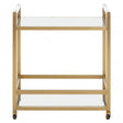 Vogue Matte Gold Two Tier Butler Trolley