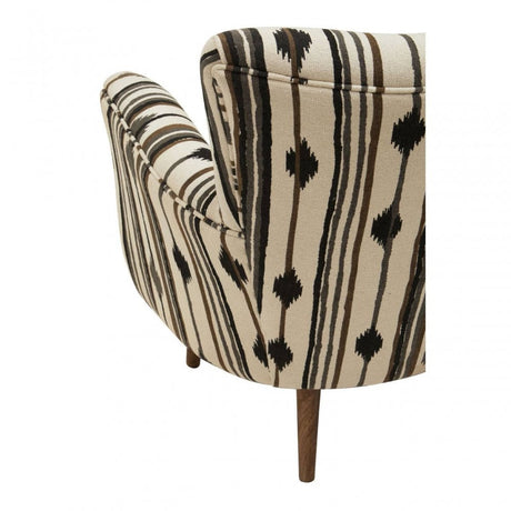 Cefena Armchair With Flared Arms