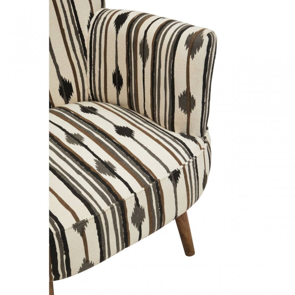 Cefena Armchair With Flared Arms