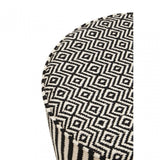 Cefena Striped Footstool