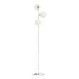 Karter Chrome Finish And White Glass Floor Lamp