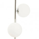 Karter Chrome Finish And White Glass Floor Lamp