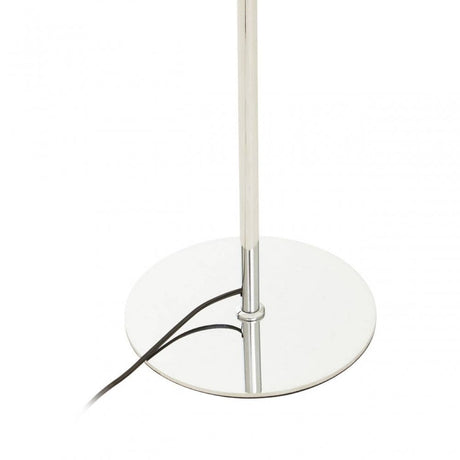 Karter Chrome Finish And White Glass Floor Lamp