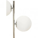Karter White Glass With Chrome Table Lamp