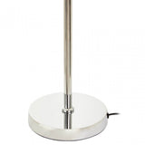 Karter White Glass With Chrome Table Lamp