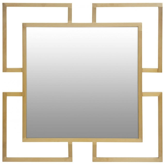 Allure Gold Brushed Small Wall Mirror