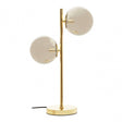 Karter Silver Glass With Gold Finish Table Lamp