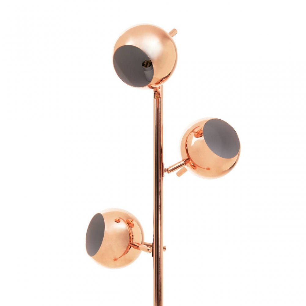 Karter Copper Finish Table Lamp With Three Lights