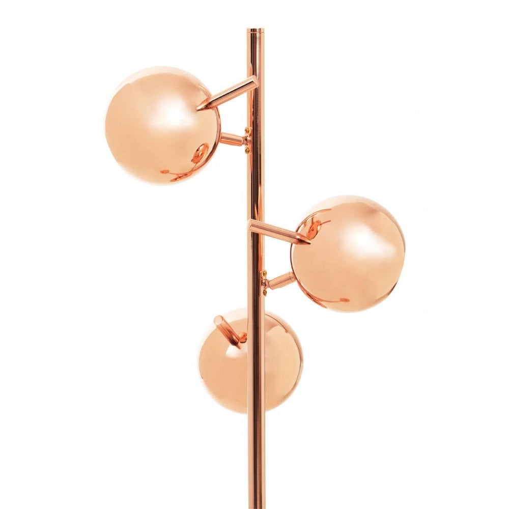 Karter Copper Finish Table Lamp With Three Lights
