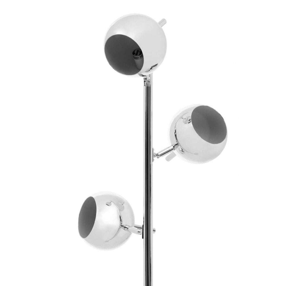 Karter Chrome Finish Table Lamp  With Three Lights