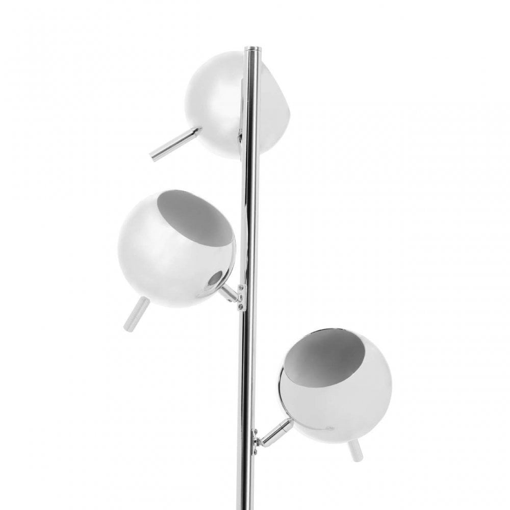 Karter Chrome Finish Table Lamp  With Three Lights