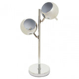 Karter  Chrome Finish  Table Lamp With Two Lights