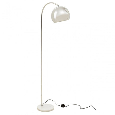 Karter Floor Chrome Finish Lamp With White Base