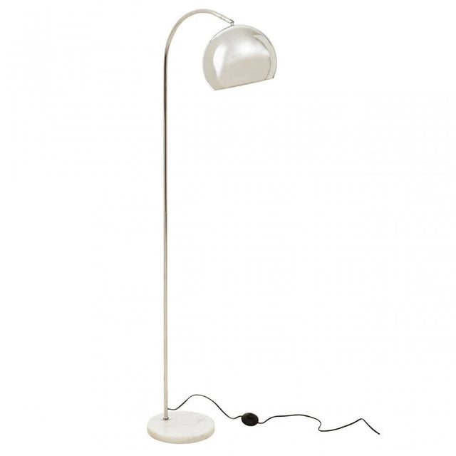 Karter Floor Chrome Finish Lamp With White Base