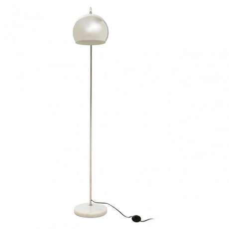 Karter Floor Chrome Finish Lamp With White Base