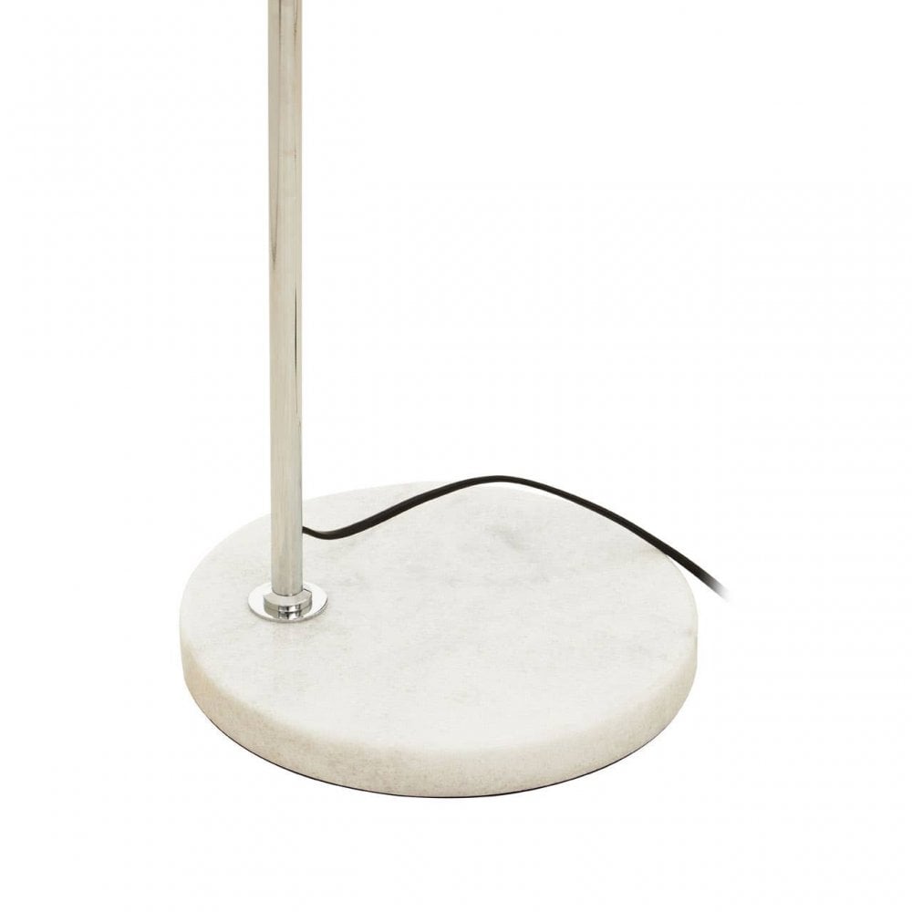 Karter Floor Chrome Finish Lamp With White Base