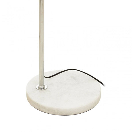 Karter Floor Chrome Finish Lamp With White Base