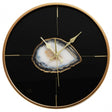 Celina Black And Gold Round Wall Clock