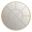 Descartes Gold Finish Round Wall Mirror