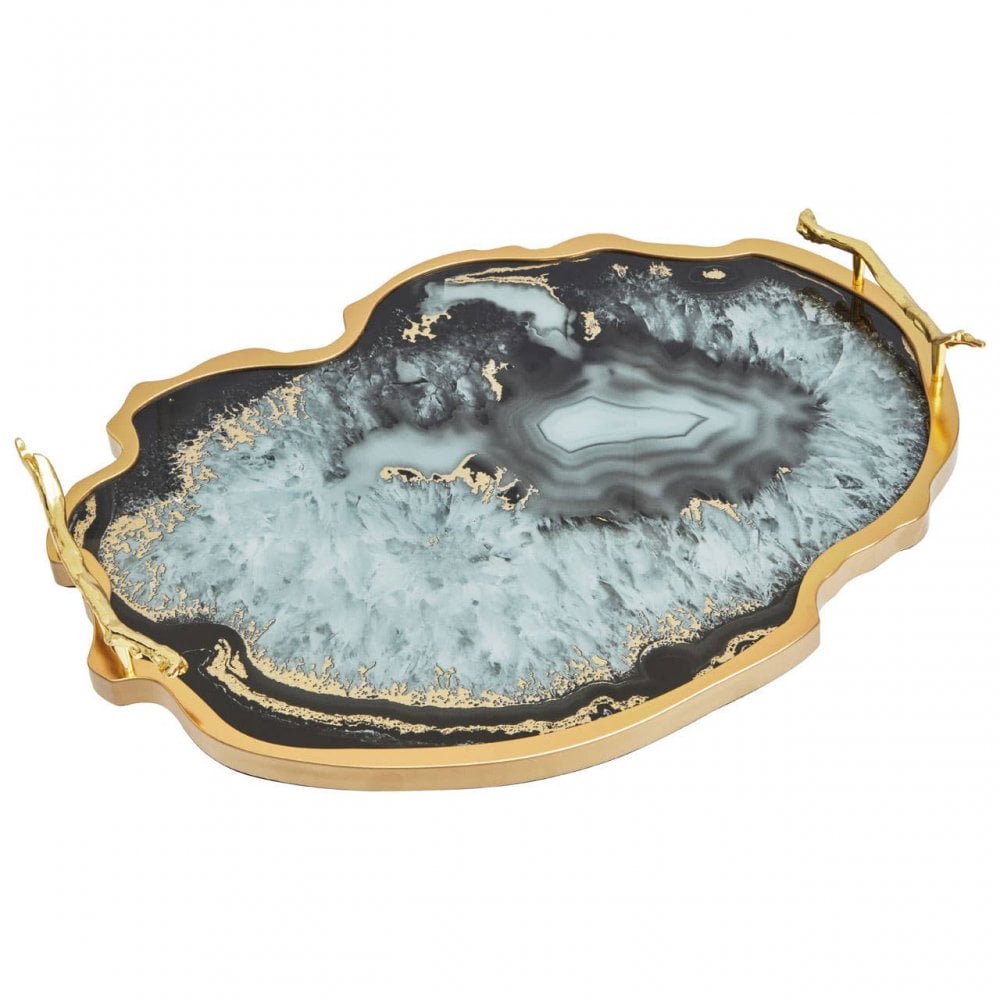 Celina Black And Gold Tray