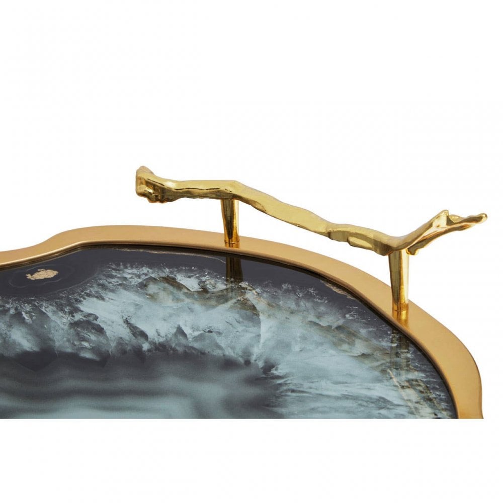 Celina Black And Gold Tray