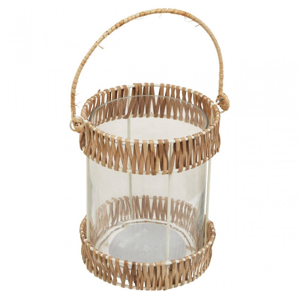 Kuta Natural And White Small Lantern