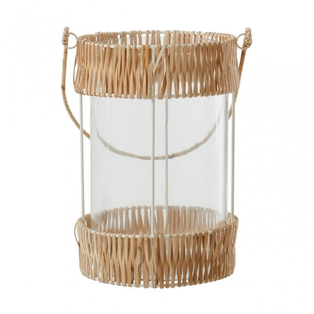 Kuta Natural And White Large Lantern