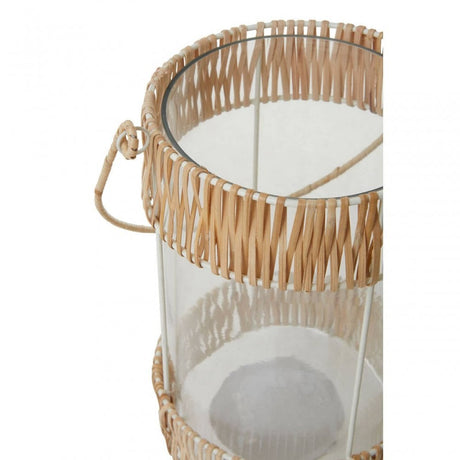 Kuta Natural And White Large Lantern