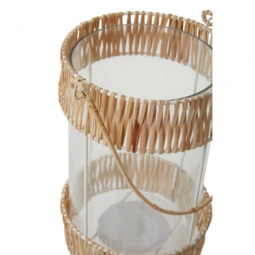 Kuta Natural And White Large Lantern