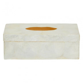 Palu White Tissue Box