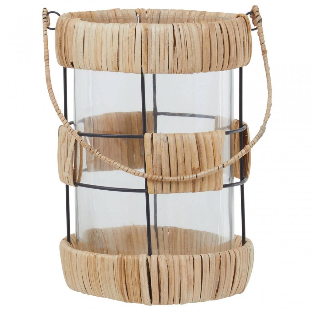 Kuta Natural And Black Large Lantern