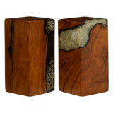 Sakra Set Of 2 Burnt Effect Bookends