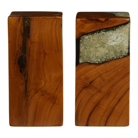 Sakra Set Of 2 Burnt Effect Bookends