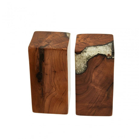 Sakra Set Of 2 Burnt Effect Bookends