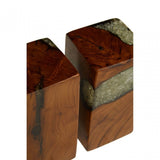 Sakra Set Of 2 Burnt Effect Bookends