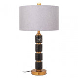 Marmo Grey Fabric Shade Table Lamp