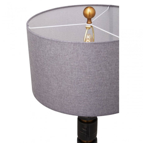 Marmo Grey Fabric Shade Table Lamp