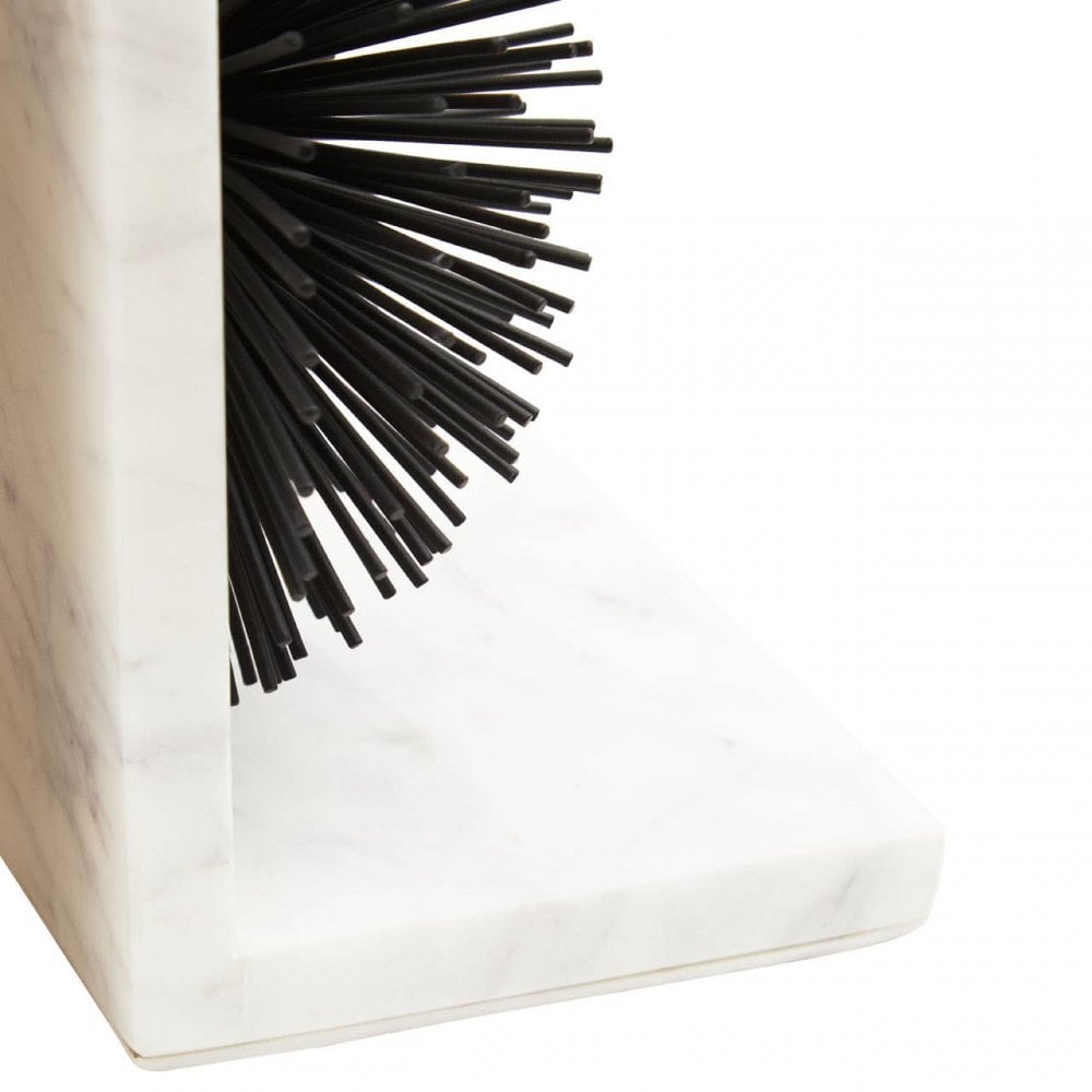 Mirano Set Of Two Starburst White Bookends