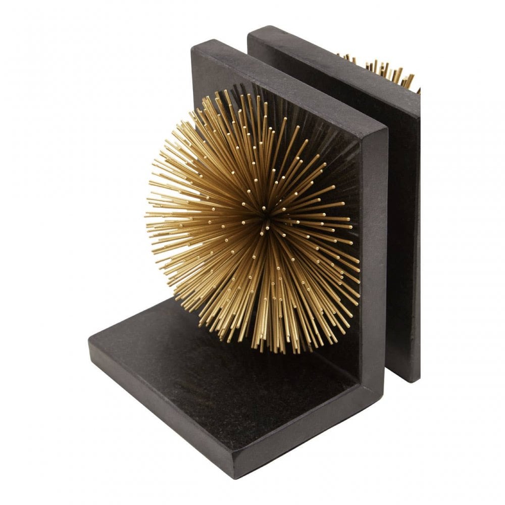 Mirano Set Of Two Starburst Black Bookends