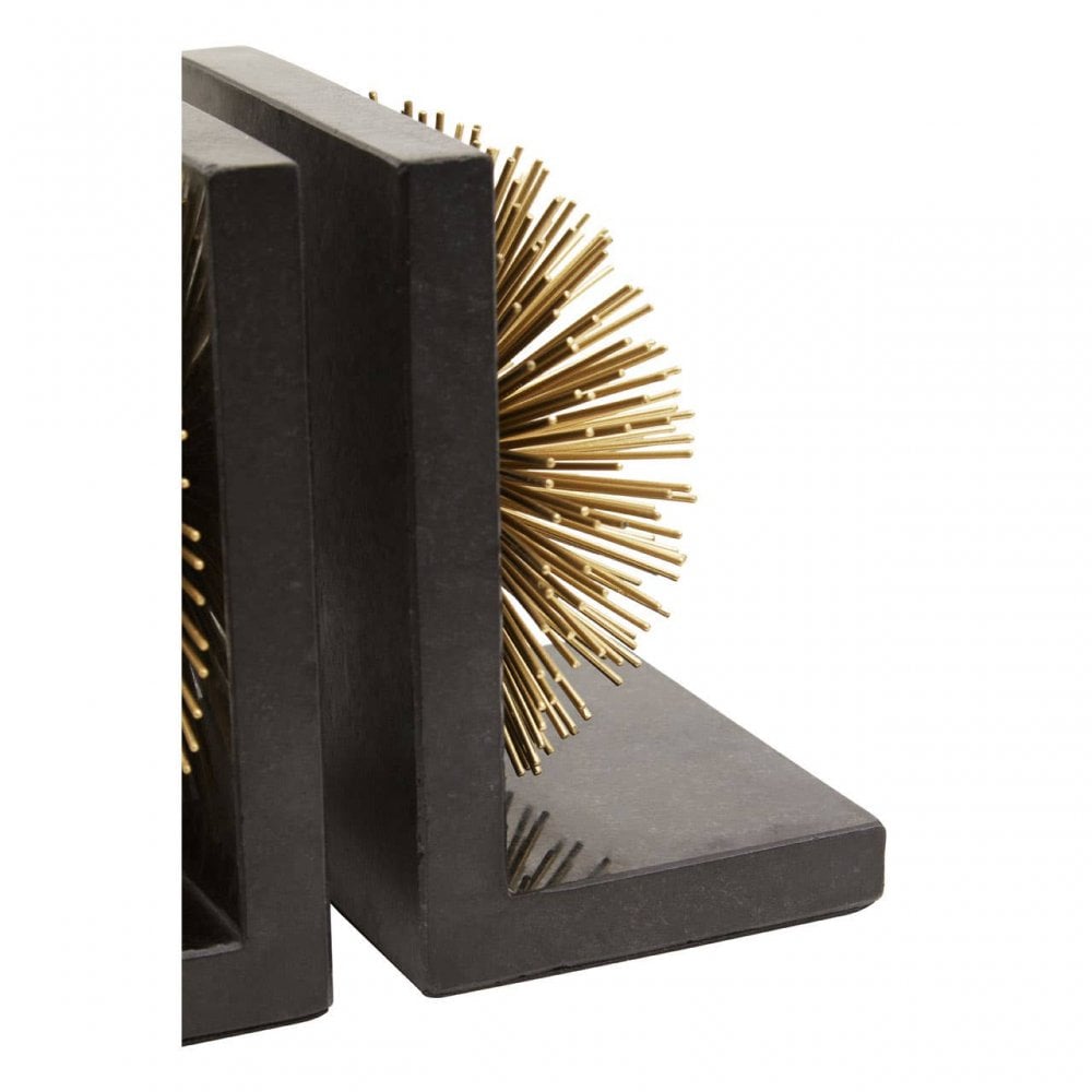 Mirano Set Of Two Starburst Black Bookends
