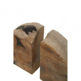 Relic Set Of 2 Petrified Wood Bookends