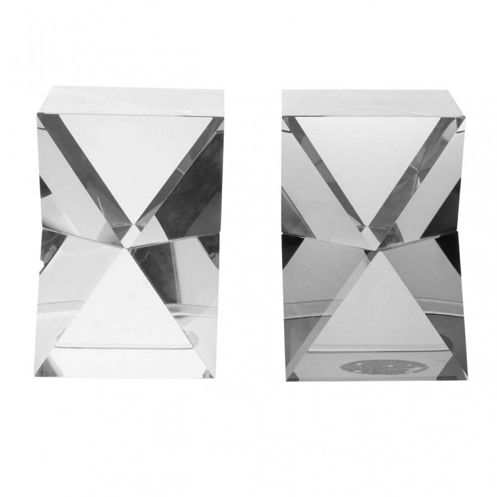 Carrie Set Of 2 Crystal Bookends