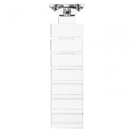 Carrie Clear Finish Large Candle Holder