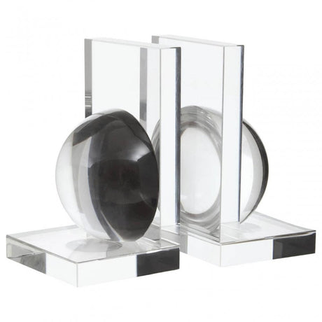 Carrie Set Of 2 Crystal Bubble Bookends