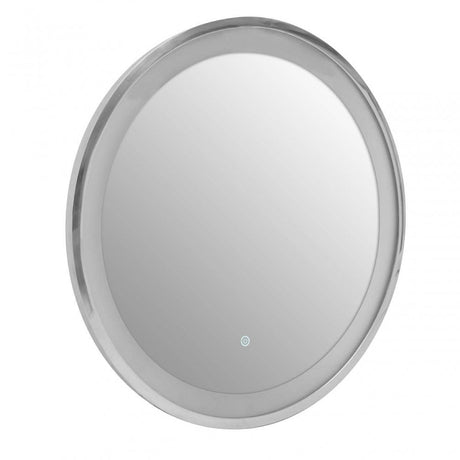 Avelino Illuminated Silver Round Mirror