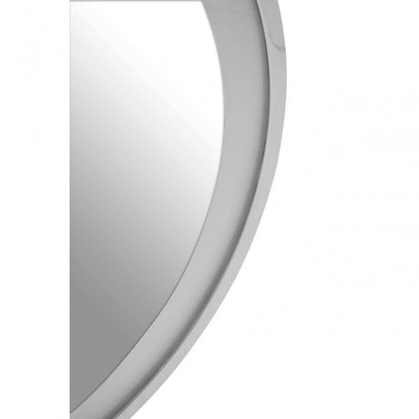 Avelino Illuminated Silver Round Mirror