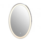 Avelino Illuminated Silver Oval Mirror