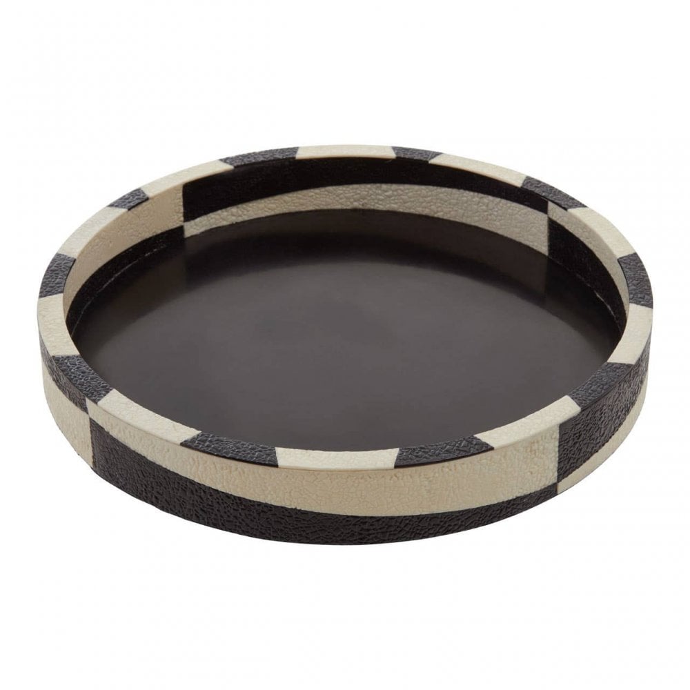 Ezra Black And White Tray