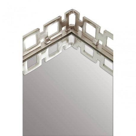 Rhoda Square Nickle Finish Mirror Tray