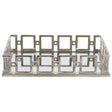 Rhoda Rectangle Nickle Finish Mirror Tray